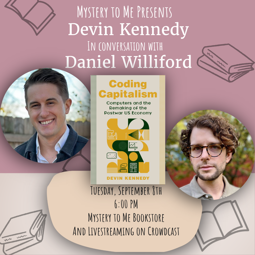 Event poster for Devin Kennedy's author talk. 