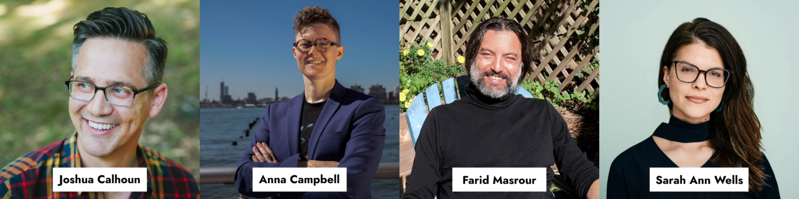 Headshots of the four internal fellows for 2027 arranged in a straight line.